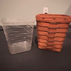 Longaberger Heartland small spoon basket with protector - mint condition